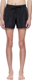 Moschino Black Logo Band Swim Shorts