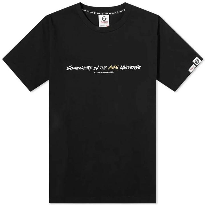 Photo: Men's AAPE Grafiti Word T-Shirt in Black