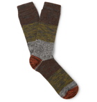 Loewe - Eye/LOEWE/Nature Logo-Embroidered Striped Mélange Stretch-Knit Socks - Multi