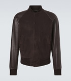 Tom Ford Leather and suede bomber jacket
