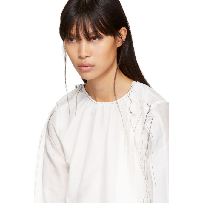 Sara Lanzi Ecru Winglet Blouse