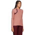 Nina Ricci Pink Leather Patch Sweater