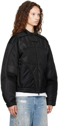 Acne Studios Black Shiny Drill Bomber Jacket