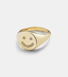 Roxanne First Smiley 14kt gold ring with diamonds