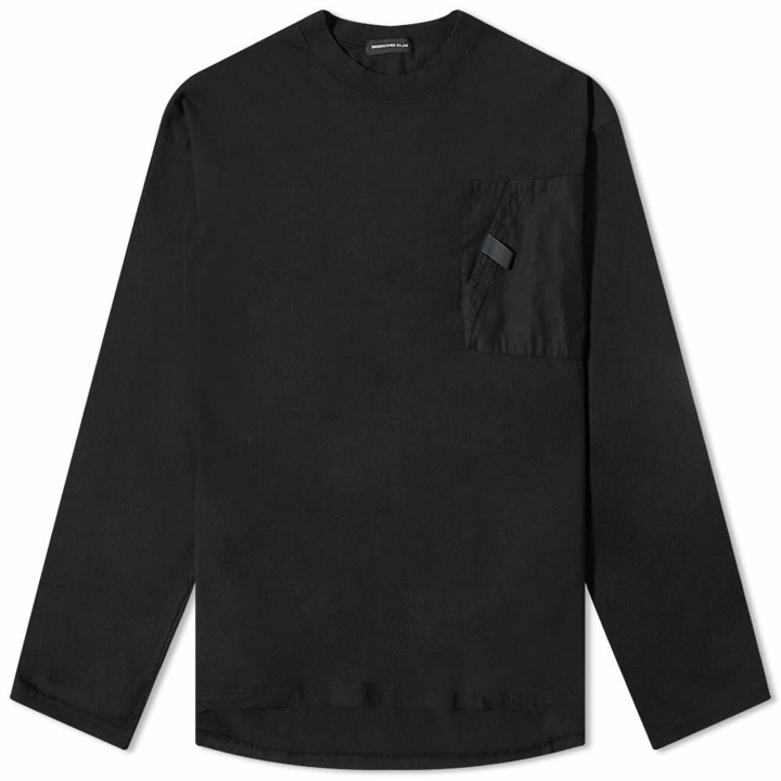 Photo: Undercover Men's Zip Detail Long Sleeve T-Shirt in Black