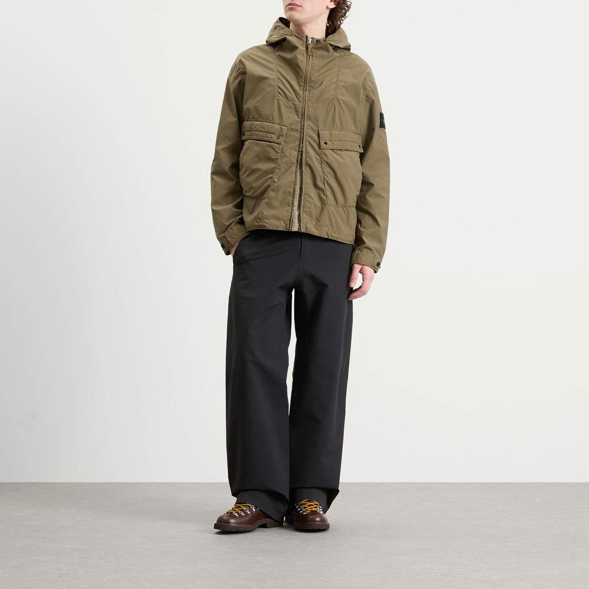 Stone Island Men's Light Compact Touch Poly-TC Hooded Jacket in