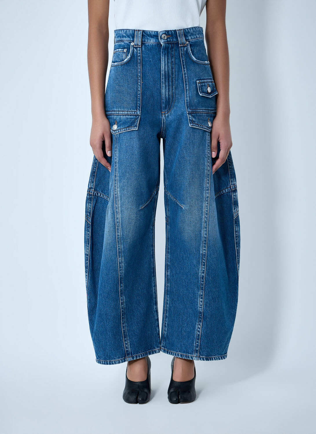 Sportmax Wide-Leg Denim Trousers