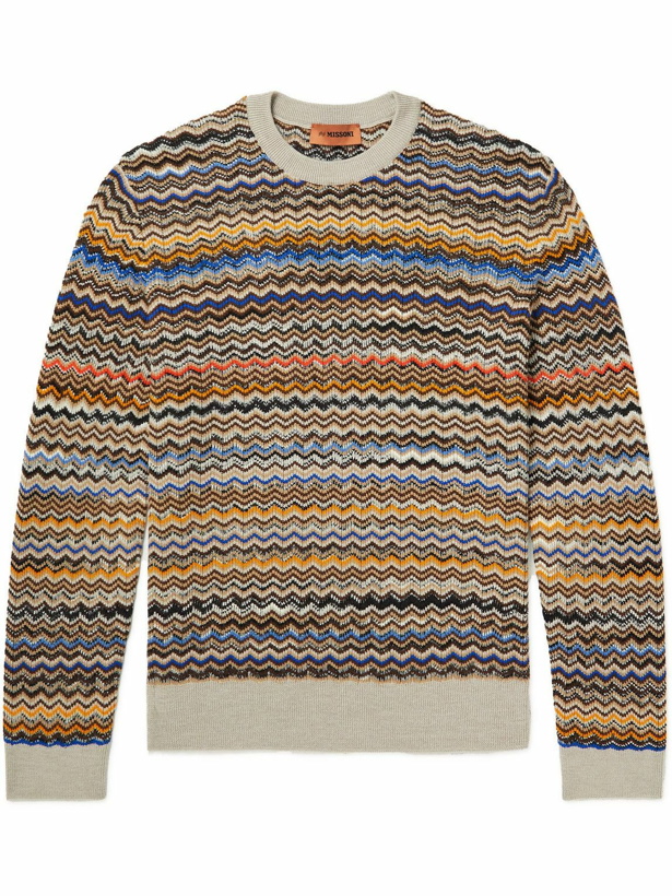 Photo: Missoni - Jacquard-Knit Wool Sweater - Neutrals