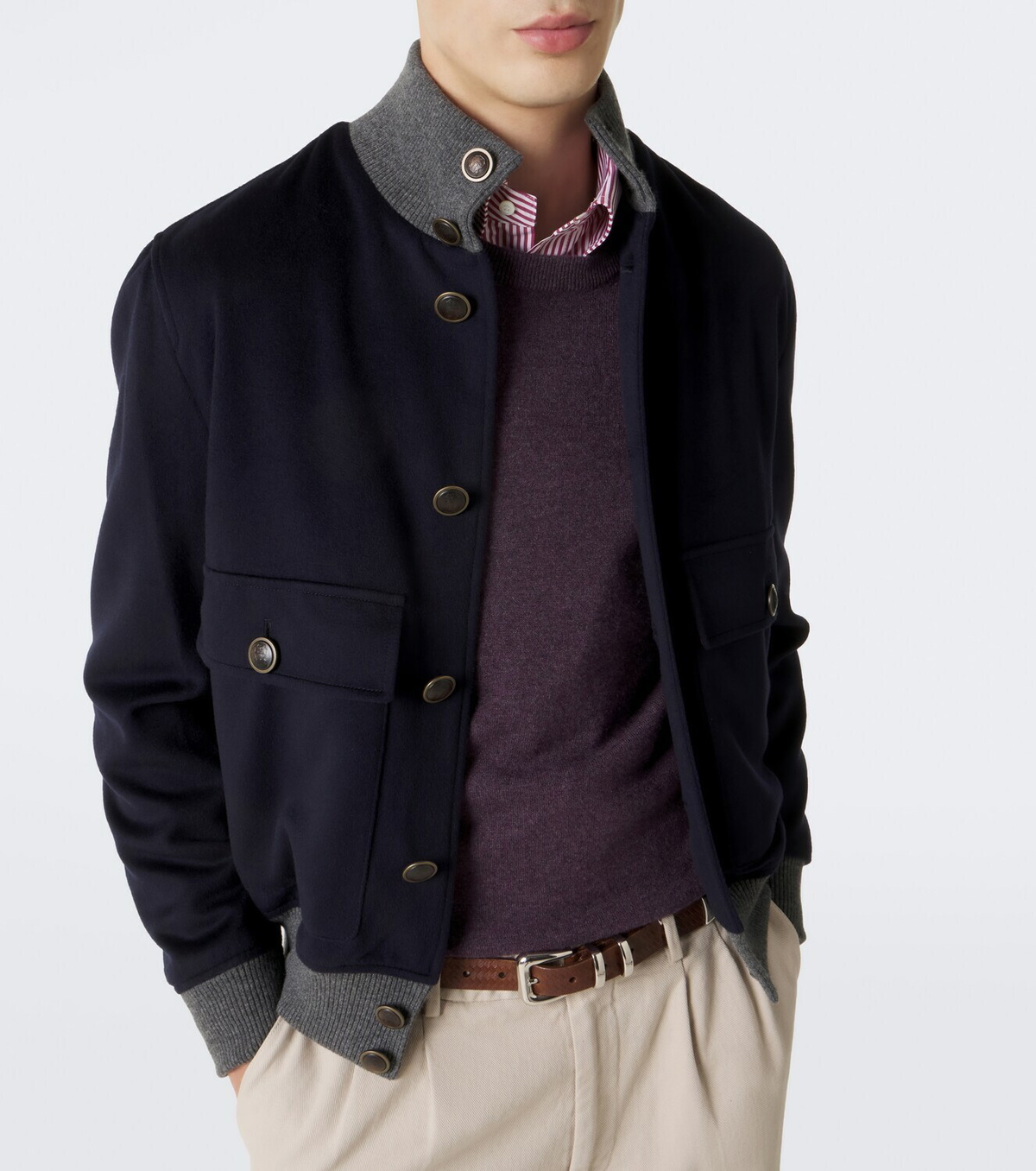 Brunello Cucinelli Virgin wool blouson jacket