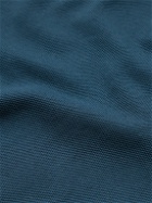 Club Monaco - Striped Stretch-Cotton Piqué Polo Shirt - Blue