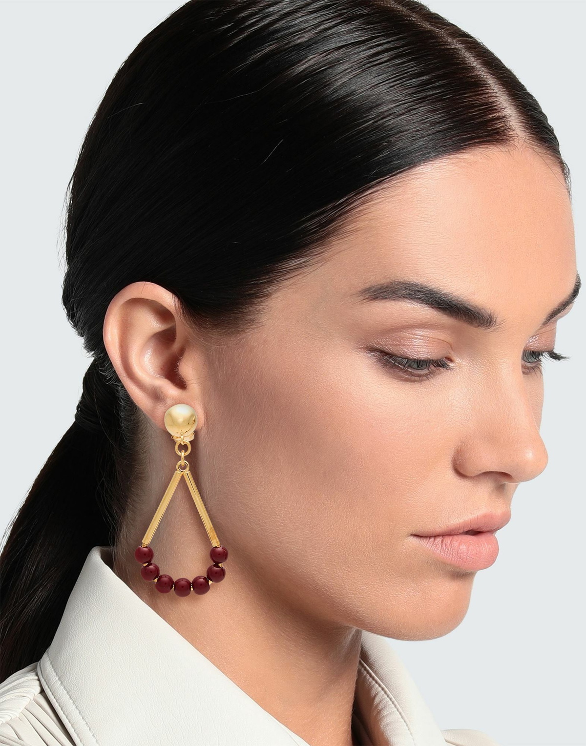 Marni Womens Earrings Burgundy