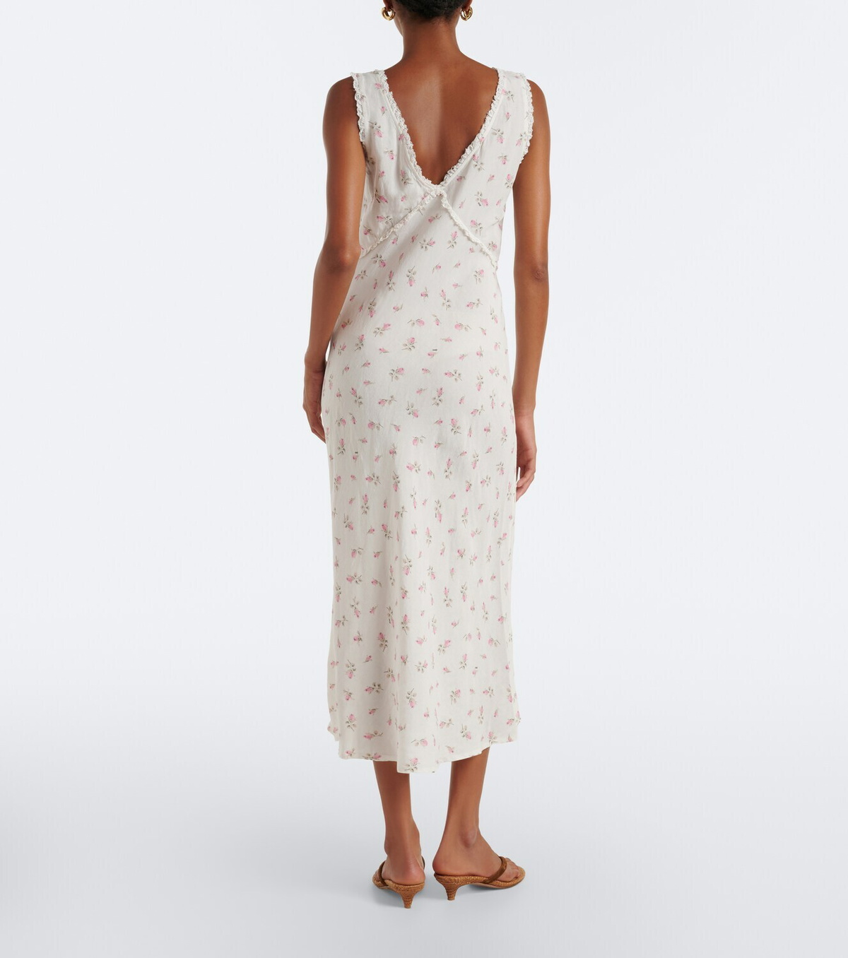 Rixo Sandrine floral cotton midi dress