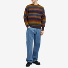 Aries Men's Boucle Space Dye Crew Knit Sweatshirt in Multi
