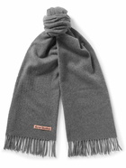 Acne Studios - Canada Logo-Detailed Fringed Cashmere Scarf