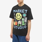 MARKET Men's Smiley Collage T-Shirt in Black