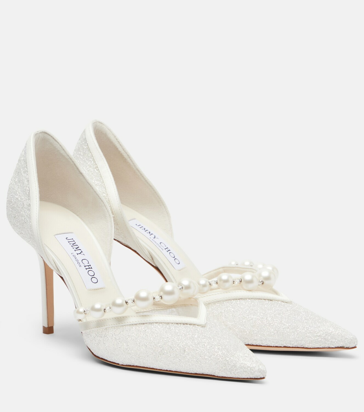 Jimmy Choo Bridal Aurelie embellished leather pumps