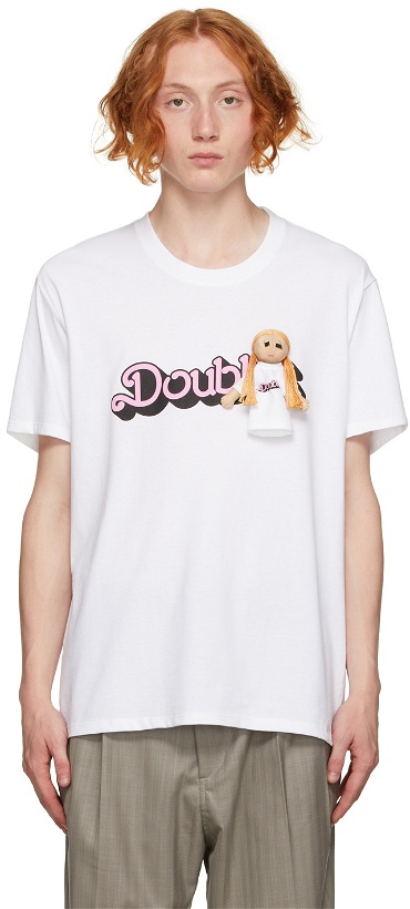 Photo: Doublet White Logo Doll T-Shirt
