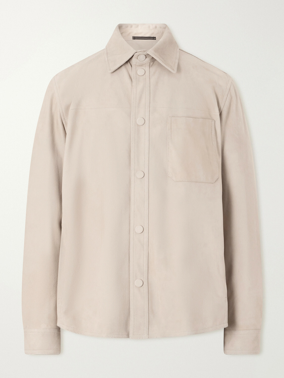 Slowear - Montedoro Suede Overshirt - Neutrals