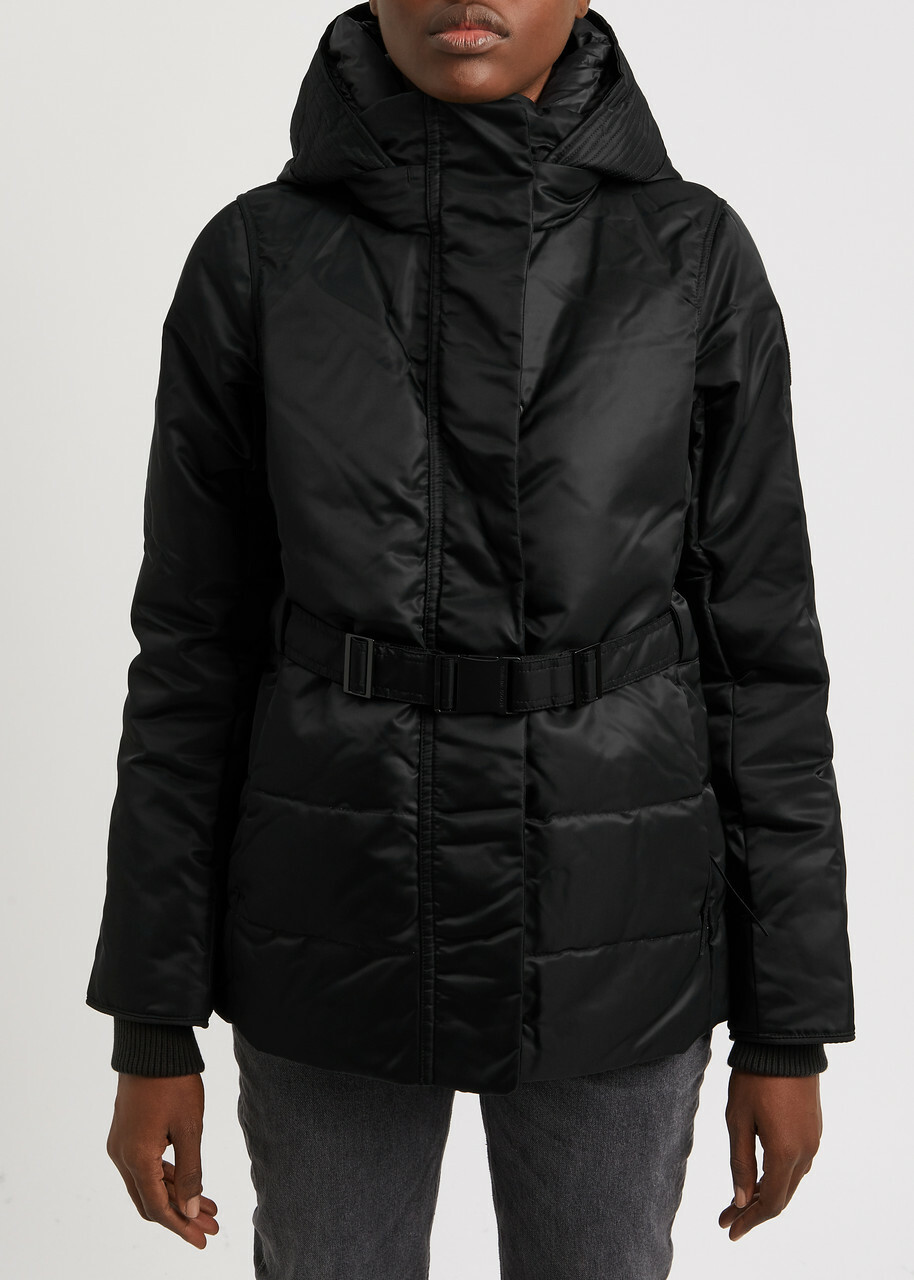 Canada Goose McKenna Belted Performance Satin Jacket Black