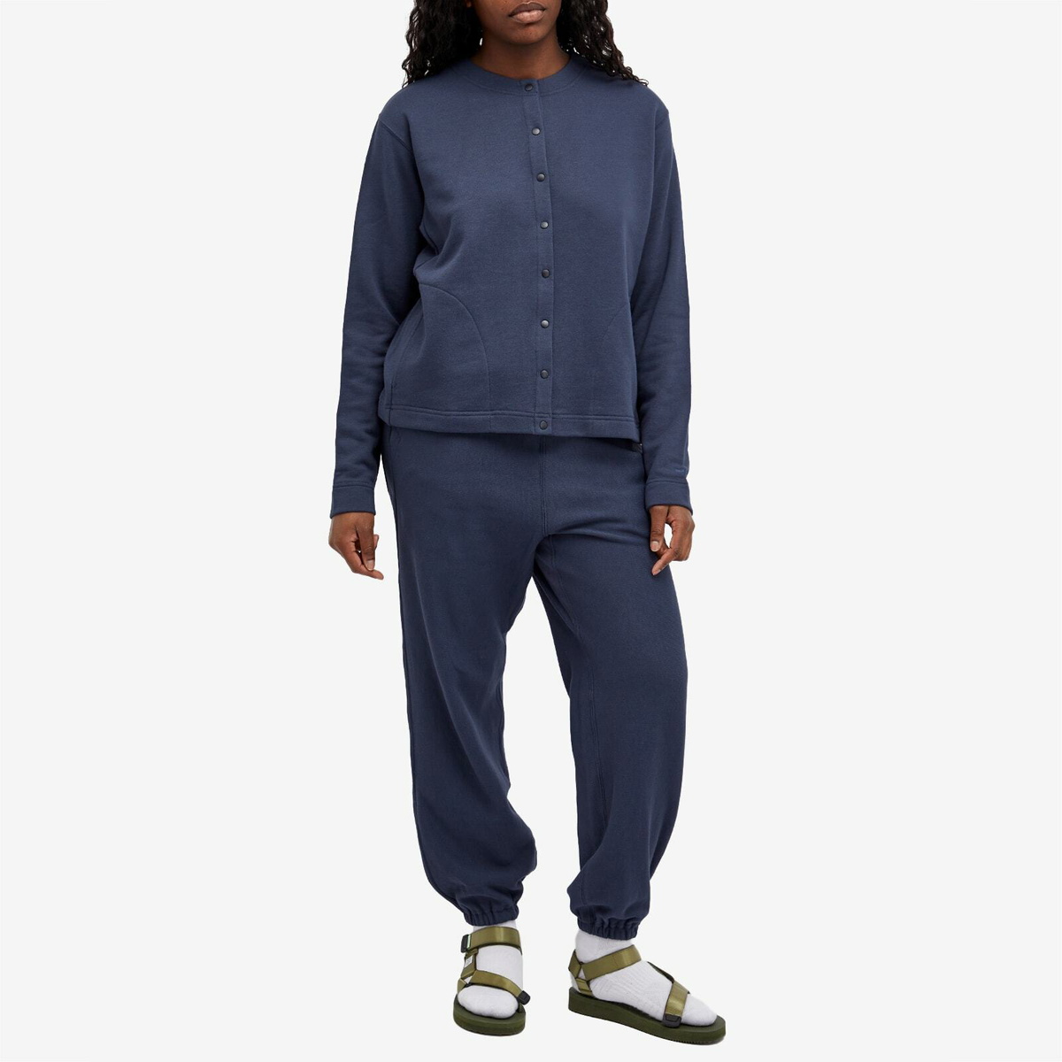 Snow Peak Women's Takibi Sweatshirt Cardigan in Navy