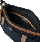 Master-Piece - Leather-Trimmed Nylon-Twill Messenger Bag - Blue