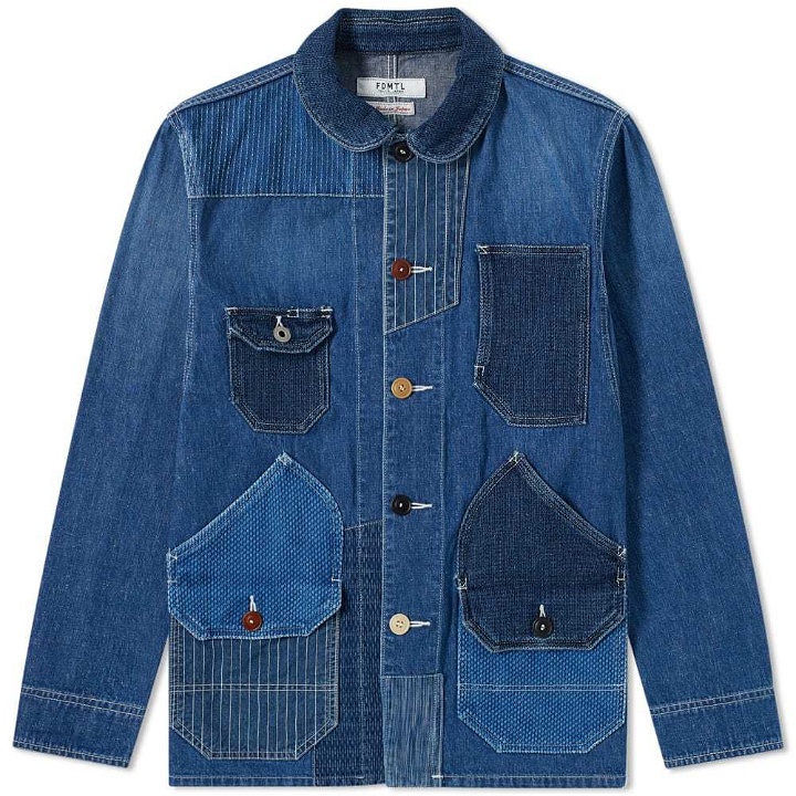 Photo: FDMTL Patchwork Coverall Jacket Blue