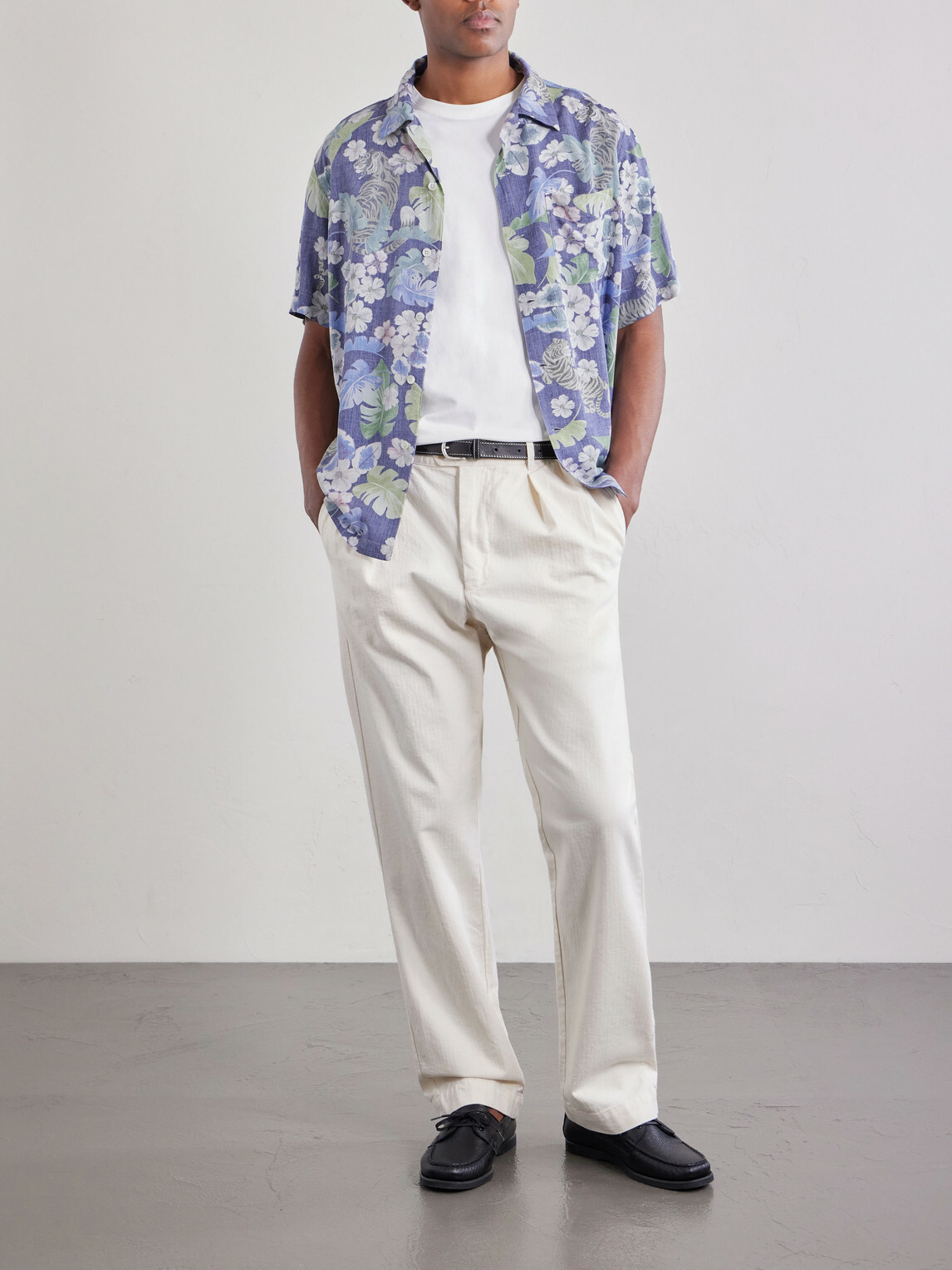 Hartford - New Palmito Printed Woven Shirt - Blue