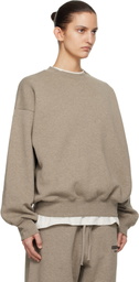 Fear of God ESSENTIALS Beige Classic Crewneck Sweatshirt