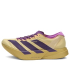 Adidas Running Men's adidas Adizero Adios Pro 4 Sneaker in Sand/Rich Purple/Gold Met