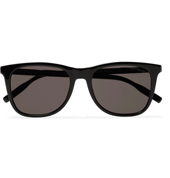 Photo: Montblanc - Square-Frame Acetate and Silver-Tone Sunglasses - Black