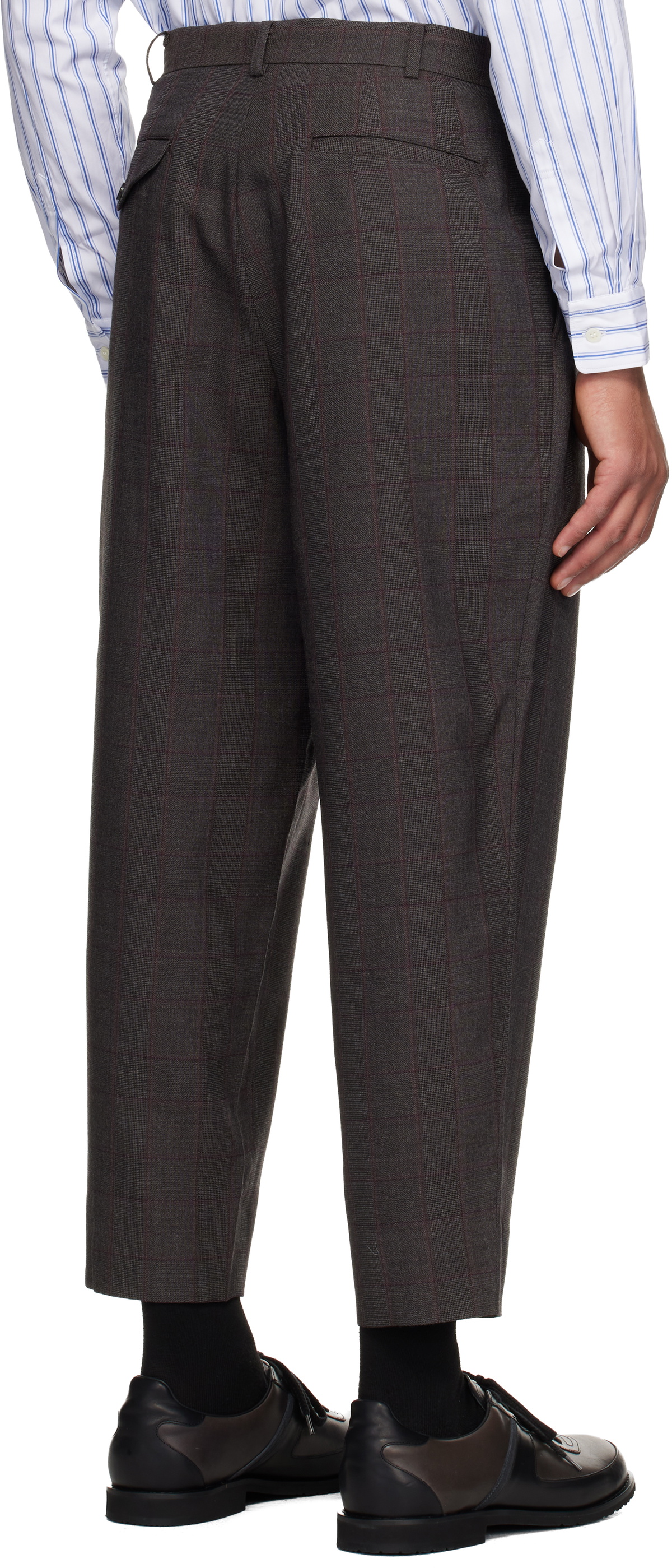 Comme des Garçons Homme Deux Brown Check Trousers