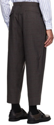 Comme des Garçons Homme Deux Brown Check Trousers