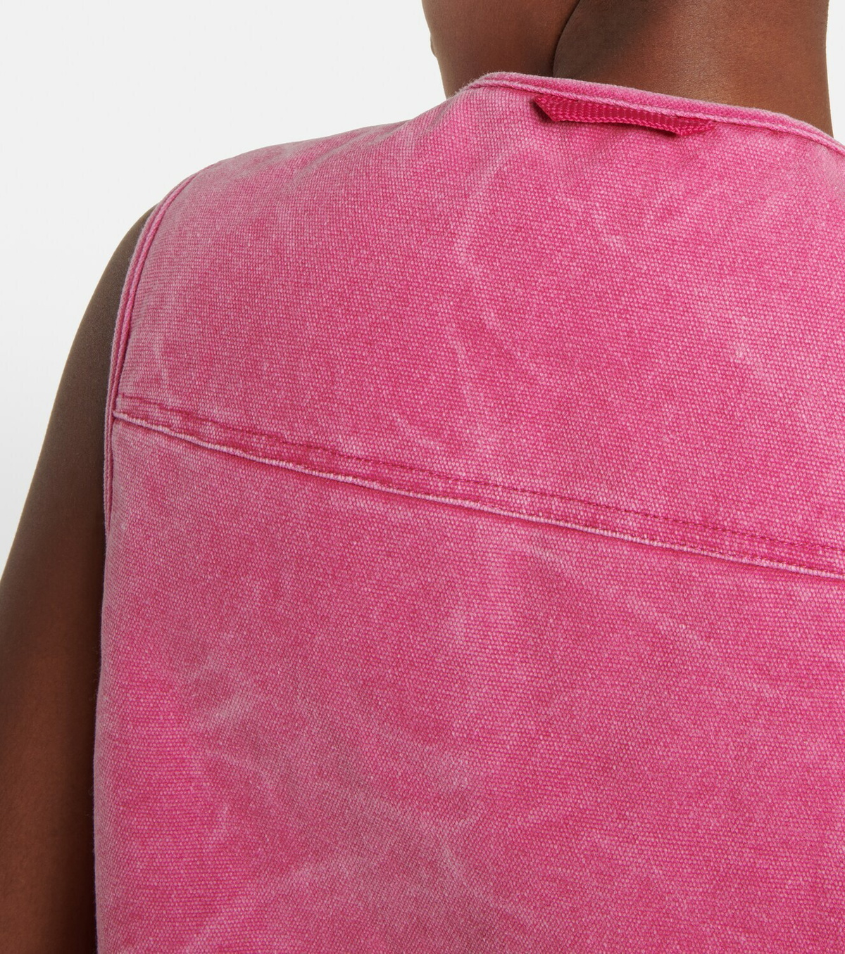 【ACNE STUDIOS】cotton-canvas vest Acne Studios Canvas Vest Jacket In Yellow - 25% Off