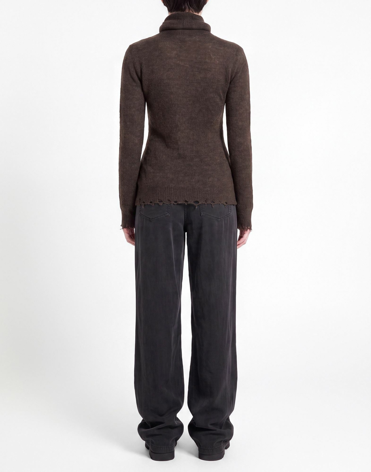 Giorgio Brato Womens Turtleneck Dark in Brown