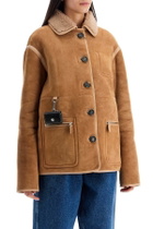 SAKS POTTS ada reversible shearling jacket Beige
