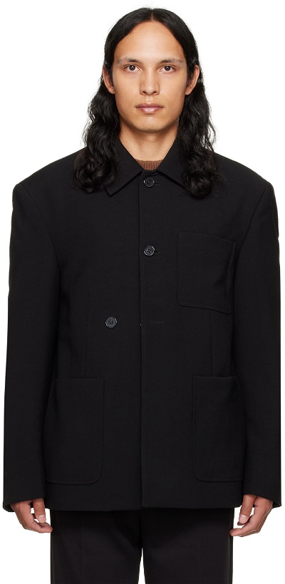 Photo: Recto Black Single Suit Blazer