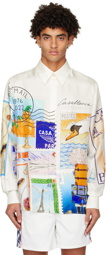 Casablanca White Souvenirs De Vacances Shirt
