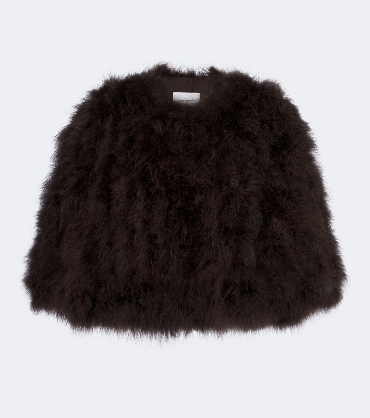 Yves Salomon Cropped feather jacket