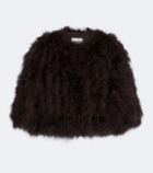 Yves Salomon Cropped feather jacket