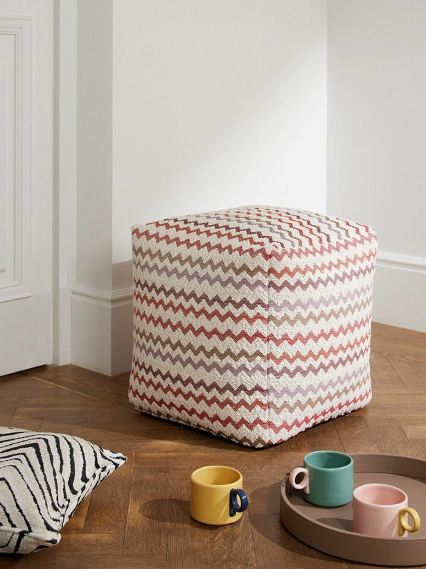 Photo: Missoni Home - Capri Striped Canvas-Trimmed Bouclé Ottoman