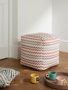 Missoni Home - Capri Striped Canvas-Trimmed Bouclé Ottoman