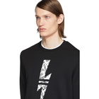 Neil Barrett Black and White Graffiti Thunder Sweatshirt