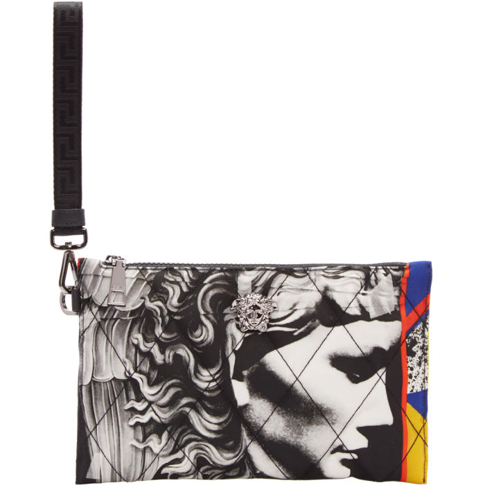 Photo: Versace Multicolor Nylon Collage Pouch