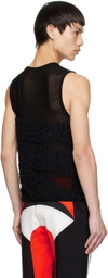 Dion Lee Black Monstera Ghillie Tank Top