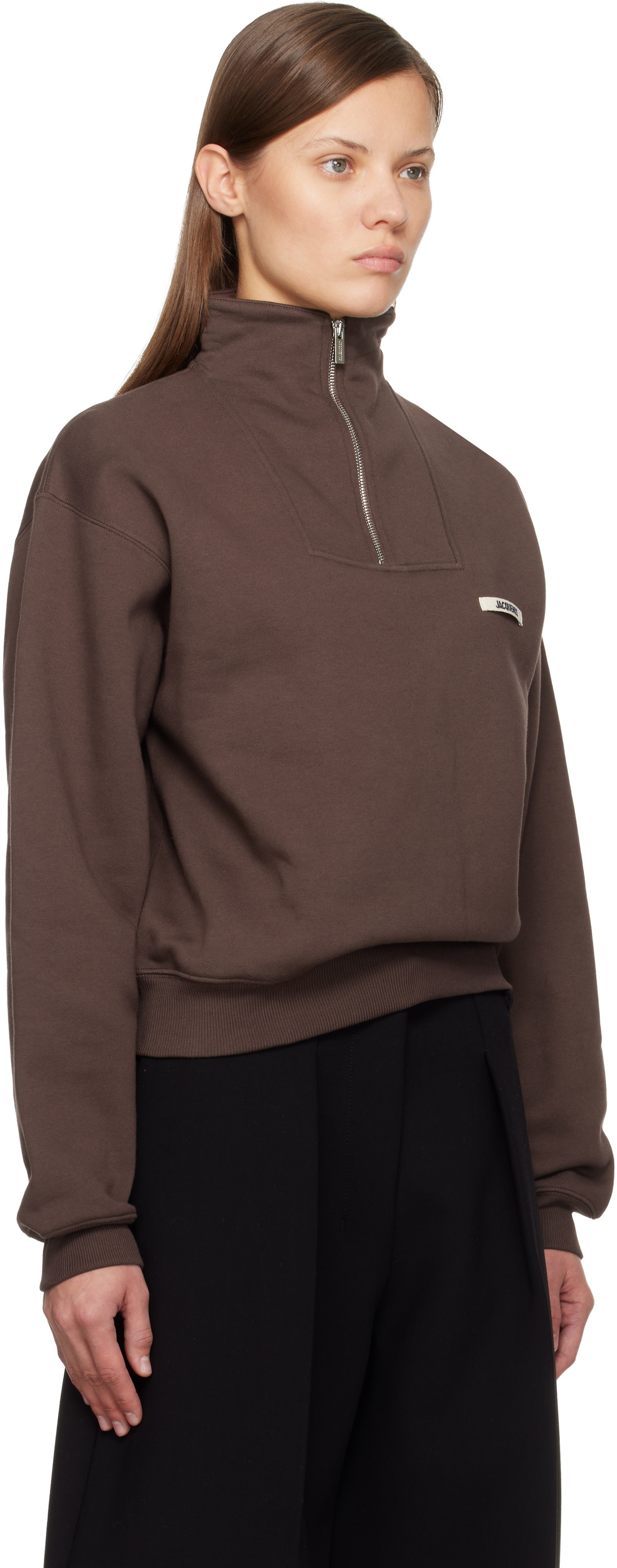 JACQUEMUS Brown 'Le Camionneur Gros Grain' Sweatshirt