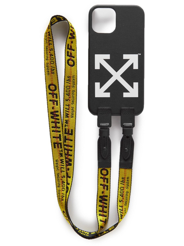 Photo: Off-White - Logo-Print Rubber iPhone 12 Pro Case with Lanyard