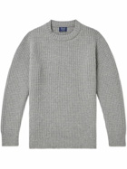 William Lockie - Cliveden Waffle-Knit Wool Sweater - Gray