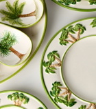Les-Ottomans Palms set of 4 ceramic dinner plates