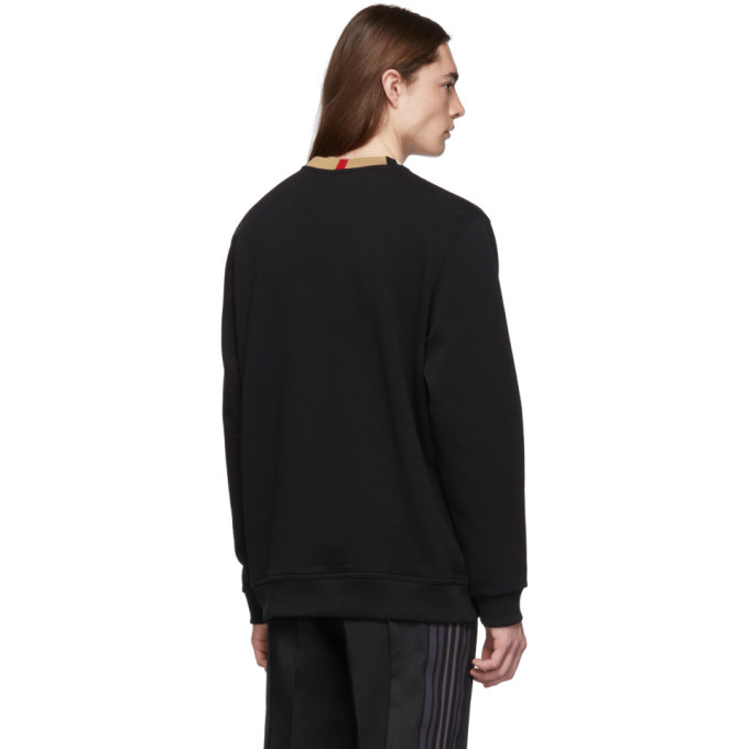 BURBERRY★素敵！Jarrad Icon Stripe Collar Sweatshirt $510 NWT BURBERRY JARRAD WHITE COTTON ICON STRIPE COLLAR
