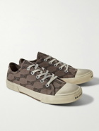 Balenciaga - Paris Distressed Logo-Embroidered Canvas Sneakers - Brown